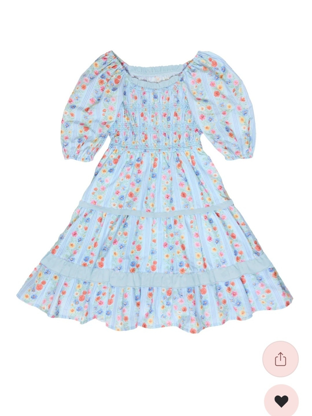 Ivy City Co. Roselyn Dress in Blue Linear